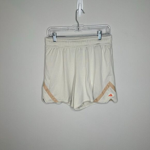 Adidas‎ Womens Shorts Size S Cream Tan Basketball Running Active - Picture 1 of 7